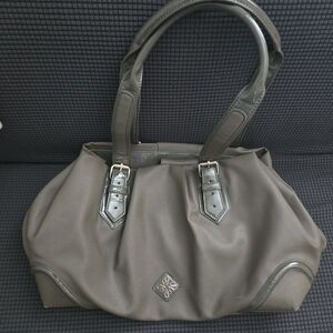Simply Vera Vera Wang Gray Shoulder Bag with Pleated Design